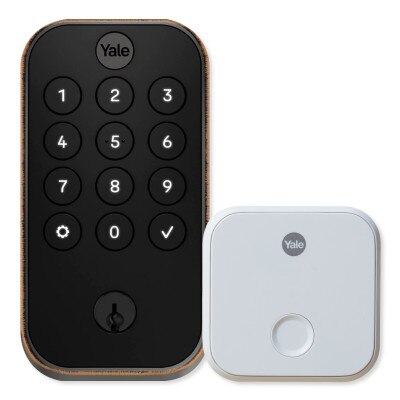 Yale Pro 2 Keyed Pushbutton Keypad Lock, Bluetooth with Wi-Fi Connect Bridge, Oil-Rubbed Bronze